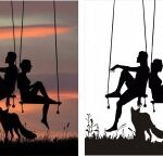 Couple Sitting Perfect Evening Free Vector