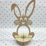 Laser Cut Bunny Easter Egg Holder Free Vector