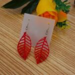 Laser Cut Leaf Acrylic Summer Earrings DXF File
