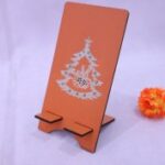 Laser Cut Christmas Phone Stand 3mm Free Vector