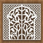 Laser Cut Decorative Screen Design Free Vector