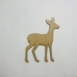 Laser Cut Fawn Cutout Unfinished Wooden Shape Free Vector