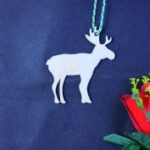 Laser Cut Moose Christmas Tree Ornament Free Vector
