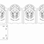 светильник бабочка 100х100х130 4мм dxf File
