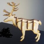 Laser Cut Christmas Reindeer DXF File