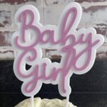 Laser Cut Baby Girl Cake Topper