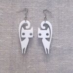 Cat Earrings Laser Cut Free Vector