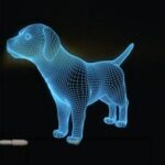 Dog  3D LED Night Light Free Vector
