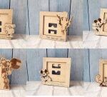 Set of photo frames Vector model for CNC laser cutting Free Vector
