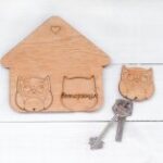 Laser Cut Key Hanger Owl DXF File