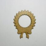 Laser Cut Wooden Christmas Wreath Shape Free Vector