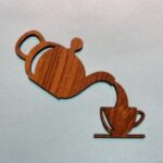 Laser Cut Teapot Tea Cup Kitchen Wall Decor Free Vector