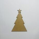 Laser Cut Wooden Triangle Christmas Tree Free Vector