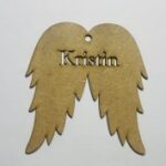 Laser Cut Angel Wings Christmas Ornament Free Vector