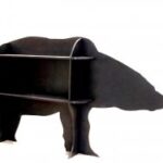 Laser Cut Wooden Bear Shelf Free Vector