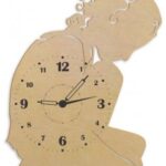 Laser Cut Lonely Girl Wall Clock Wall Decor Free Vector