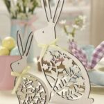 Laser Cut Easter Bunny Decoration Free Vector