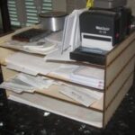 Laser Cut Office Paper Organizer Free Vector