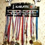 Laser Cut Karate Medal Display Free Vector