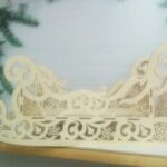 Wooden Decorative Sleigh Laser Cutting Template Free Vector