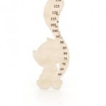 Laser Cut Cute Cat Growth Height Chart Free Vector