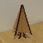 Laser Cut Christmas Tree Ornament Plywood DXF File
