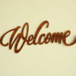 Laser Cut Welcome Sign Wooden Welcome Wall Decor Free Vector
