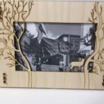 Laser Cut Deer Photo Frame Template Free Vector