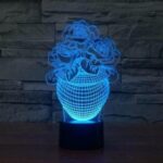 Rose In A Vase 3D Illusion Lamp Led Night Lights PDF File