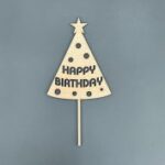Laser Cut Christmas Tree Cake Topper Free Vector
