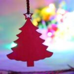 Laser Cut Christmas Tree Wooden Blank Shape Hanging Ornament Free Vector