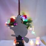 Laser Cut Witch On Broom Decor Free Vector