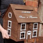 Laser Cut Wedding Decoration House Shaped Money Box Free Vector