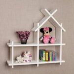 Laser Cut Kids Bedroom House Shaped Shelf Free Vector