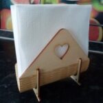 Laser Cut Heart Napkin Holder Free Vector