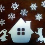 Laser Cut Christmas Elements Design Hare Fox Snow Flakes Free Vector