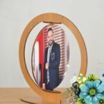 Laser Cut Rotating Photo Frame Free Vector