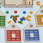 Laser Cut Wooden House Shape Sorter Toy Free Vector