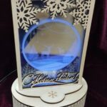 Laser Cut Christmas Light Decoration Lamp Plywood 3mm Glass 1mm Free Vector
