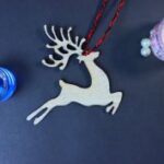 Laser Cut Reindeer Christmas Tree Ornament Free Vector