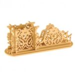 Laser Cut Vintage Pencil Holder Retro Desk Organizer DXF File