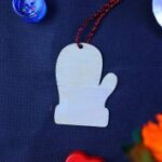 Laser Cut Mitten Christmas Ornament Unfinished Wood Cutout Free Vector