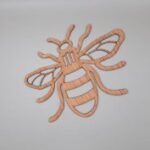 Laser Cut Wooden Bee Shape For Crafts Free Vector