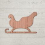 Laser Cut Sleigh Wood Cutout Christmas Decor Free Vector