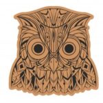 Decorative Owl Head Laser Cut Engraving Template Free Vector