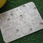 Laser Cut Animals Board Game For Kids Free Vector