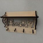 Laser Cut Owl Decor Shelf With Wall Hanger Free Vector