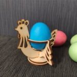 Laser Cut Chicken Egg Stand Free Vector