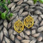 Laser Cut Tear Down Earrings Free Vector