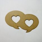 Laser Cut Valentine Heart Chat Bubbles Shape Wood Cutout Free Vector